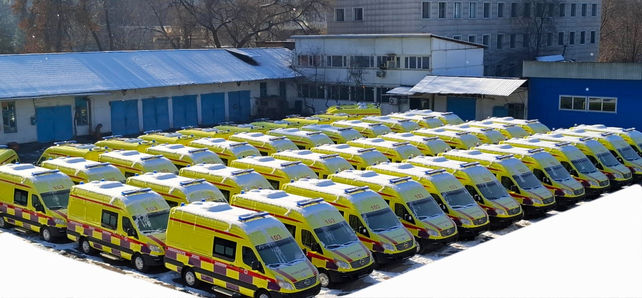 Алматының медициналық жедел жәрдем қызметінің автопаркі 48 жаңа машинамен толықты