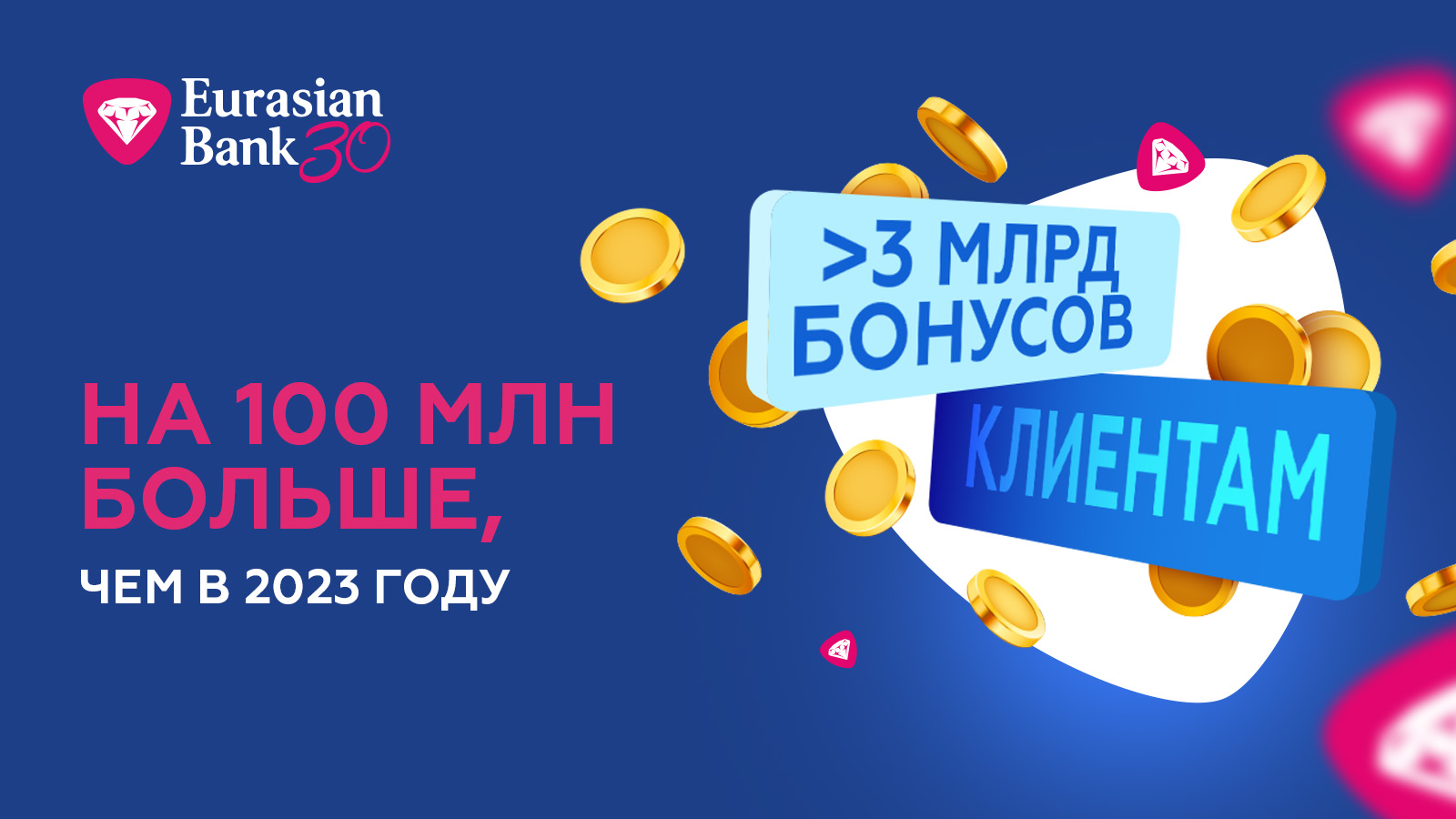 2024 жылы Еуразиялық Банктің клиенттері 3 миллиардтан астам бонусқа ие болды