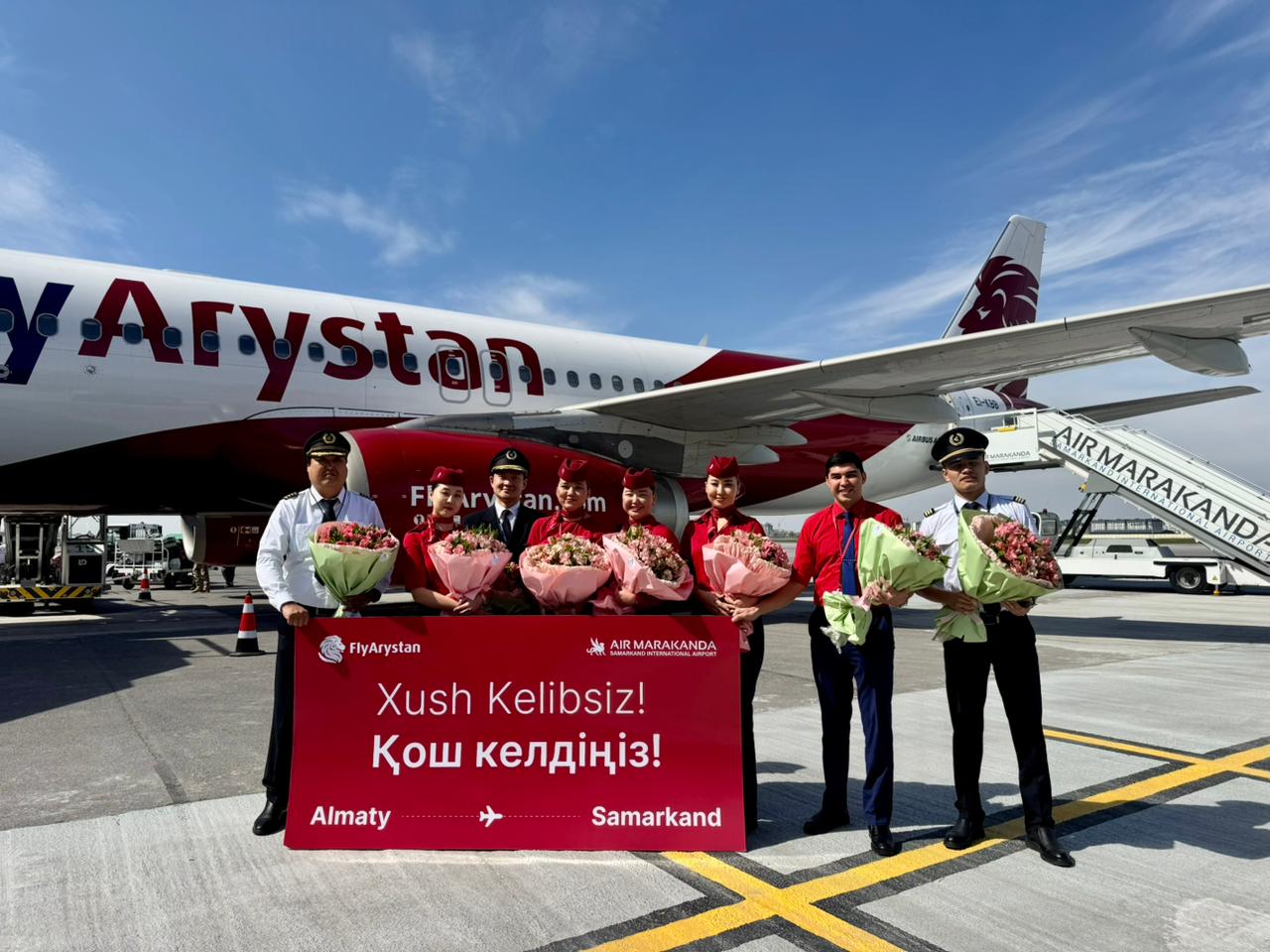 FlyArystan Алматы – Самарқан бағыты бойынша алғашқы рейсті орындады